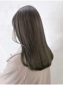 オリーブグレー_外ハネボブセクションカラー_ba380682