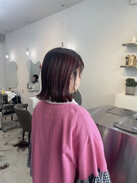 ソソ(soso) 【箕面 石橋 桜井】soso白髪ぼかしピンクブラウンカラー×外はね