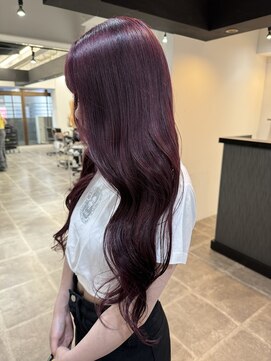 ペレ 栄店(PELE) デザインカラー/レイヤーカット/ウェットヘア/オリーブベージュ