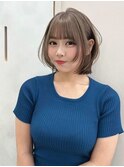 髪質改善＊くすみベージュボブ＊美髪【Zina難波】