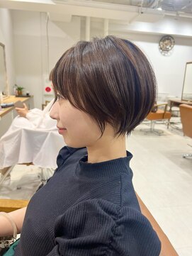 ネイロ 錦糸町(NeiRo) 魅力倍増カールセミディシアーカラーダークアッシュショートヘア