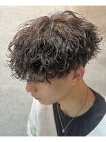 ブラック 渋谷 2nd(BLUCK) 波巻きパーマ波巻きスパイラルパーマ刈り上げマッシュ冬パーマ