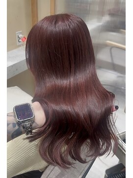 ジーナ サンシャイン通り池袋(Zina) 髪質改善 チェリーレッド ブリーチなし 韓国風【Zina mizuki】