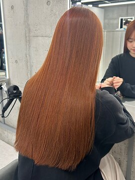 シイム(CYM) 艶髪カラー/透明感/ストレート/オレンジブラウン