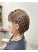 白髪ぼかしハイライト＆イヤリングカラー