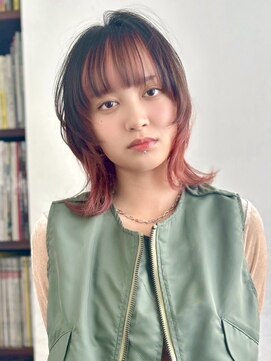 ベチカ(vetica) ウルフレイヤー/ミディアムウルフ/ダブルカラー/インナーカラー