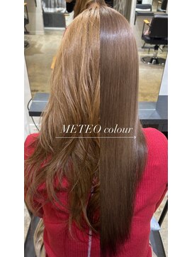 オリーブフォーヘアー(olive For hair) 艶髪ミルクティー×髪質改善METEOカラー before→after