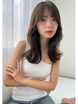 ソヨン 栄店(SOYON) 似合わせカット/ミディアムレイヤーカット/大人ガーリー/くせ毛