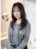 ラル(Lalu)&nbsp;レイヤー/レイヤーカット/ダブルカラー/ハイライト/韓国/顔周り