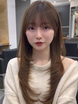 アビー(ABBEY3) 顔まわり顔周り前髪カットミディアムレイヤーロングレイヤー