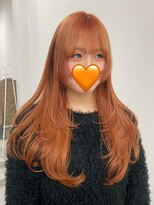 ヴェルア 四条烏丸(Velua) オレンジカラー ブリーチ オレンジベージュ ベージュ