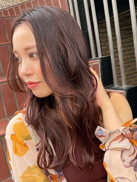 コージーエクラート 仙台店(Cozy.ECLART) 韓国風ウェーブ×大人可愛いピンクブラウン[仙台]