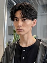 トリッカ シブヤ(TRICCA SHIBUYA)&nbsp;メンズカットパーマフェザーニュアンス毛流れセンターパート渋谷