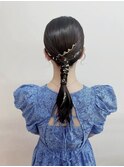 金箔×タイトローポニーアレンジ