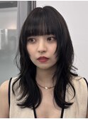 ダークパープル/ナチュラルショート/夏のヘアアレンジ/表参道