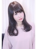 ミルキーグレージュセミロング