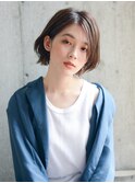 大人かわいい 小顔 くせ毛風[黒髪ベリーショート/ミニマムボブ]