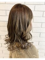 サボン ヘア デザイン カーザ(savon hair design casa+) ハイライトたっぷりグレイアッシュ