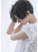 大人かわいい♪ マニッシュショートボブ センターパート 