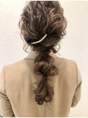《Blue阿部★》#パーティーヘアセット#編みおろし