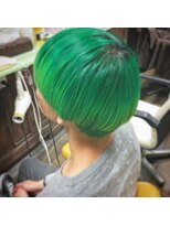 ヘアースペース 練馬店(hair space COCO) マニパニのグラデーション、緑から黄色のグラデーション