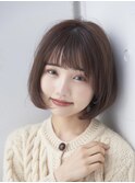 ボブ/カーキグレージュ/大人かわいい[恵比寿/恵比寿駅]