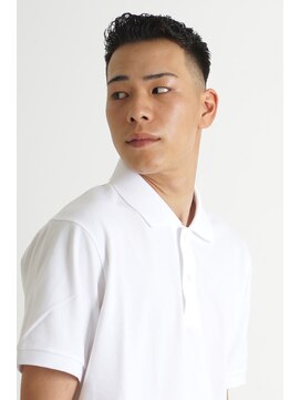 にもう ワイルドアップバングスキンフェードショートアイロンパーマN8