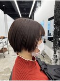 ★デザインカラー/レイヤーカット/ウェットヘアオリーブベージュ