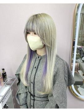 ガルボヘアー 名古屋栄店(garbo hair) #名古屋#栄#プルエクステ#ハイトーン#ロング#10代#20代