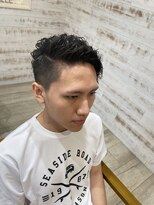 アンソレイユ ヘアー ガーデン(ensoleille hair garden) 外国人風ラフサイドパートスタイル
