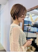 ハンサムショート/ショートボブ/ベージュカラー/ショートヘア