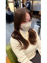 ネウィサリュー 立川(newi saLyu)&nbsp;髪質改善透明感カラー顔まわりレイヤーカット韓国20代30代40代