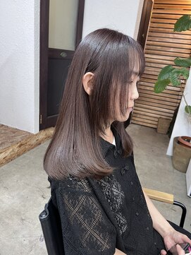 ソエル(Soell) 髪質改善 レイヤーカット ラベンダーカラー ツヤ髪 30.40代女性