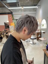 チャプター 問屋町(chapter)&nbsp;ケアブリーチモノトーングレージュスパイキーショート眉毛カット