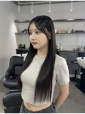 ストレートヘア×暗髪ダークブラウン【髪質改善】