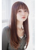 愛されストレートロング×アプリコットベージュ