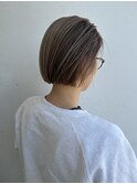 ローライトでコントラスト抜群ぱつっとボブ/ベージュ/知立市