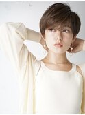 マッシュショートフェザーショートマロンベージュ20代～50代