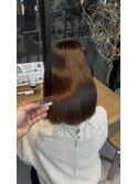 美髪シアーカラー髪質改善レイヤーカット切りっぱなしボブ