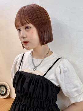 ロンドアベニール 北千住(Lond avenir) ブリーチなしチェリーブラウン髪質改善縮毛矯正酸性ストレート