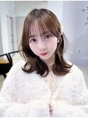 ミディアム前髪カット顔周りレイヤー美髪_ba537343