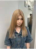 くびれヘア/アプリコットオレンジ/夏のヘアアレンジ