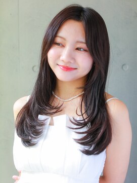 ヘアサロン ガリカ 表参道(hair salon Gallica) 艶暗髪レイヤーロング×顔まわりレイヤー