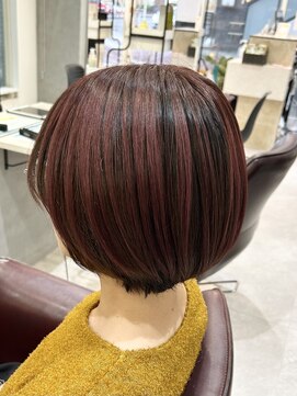 アヤラ オーガニックアンドスパ 東船橋店(AYALA) 【江添茉友】丸みショート/ボブ/レッド