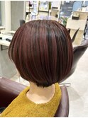 【江添茉友】丸みショート/ボブ/レッド