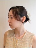 小顔に見せるヘアセット/タイトで大人可愛い/結婚式/髪質改善