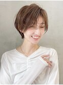 大人ガーリー/ダークアッシュ/似合わせ/レイヤーショート☆217