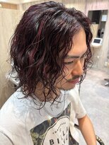 エヌアンドエー せんげん台店(N&A)&nbsp;レッドブラウンカラー×ウェーブパーマ/艶感と動きで魅せる