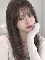 ベル 新宿(Belle)&nbsp;大人ヘア　レイヤーカット　ミントベージュ　韓国ヘア　新宿