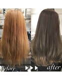 生ケラチントリートメント+グレージュグラデーションカラー